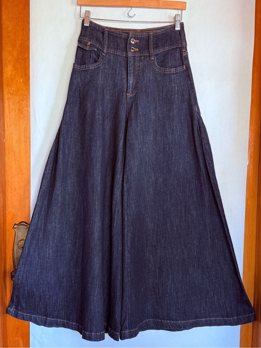 Pilcro Wide-Leg Dark Indigo Jeans - Picture 3 of 6